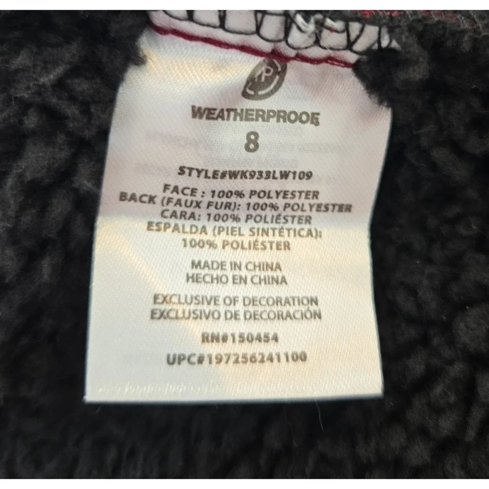 Weatherproof Boys Fleece & Sharpa Jacket‎ Size 8 Has Snap Closure.